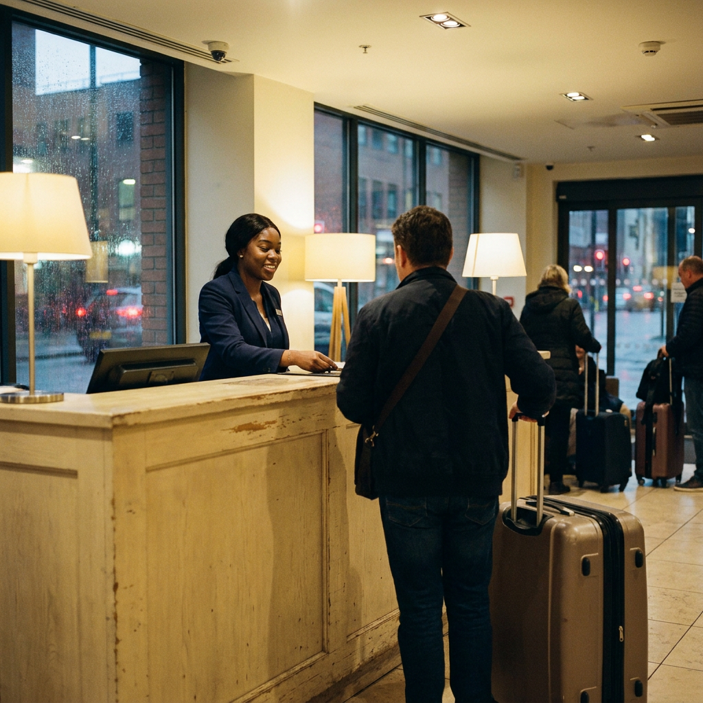 A reception desk