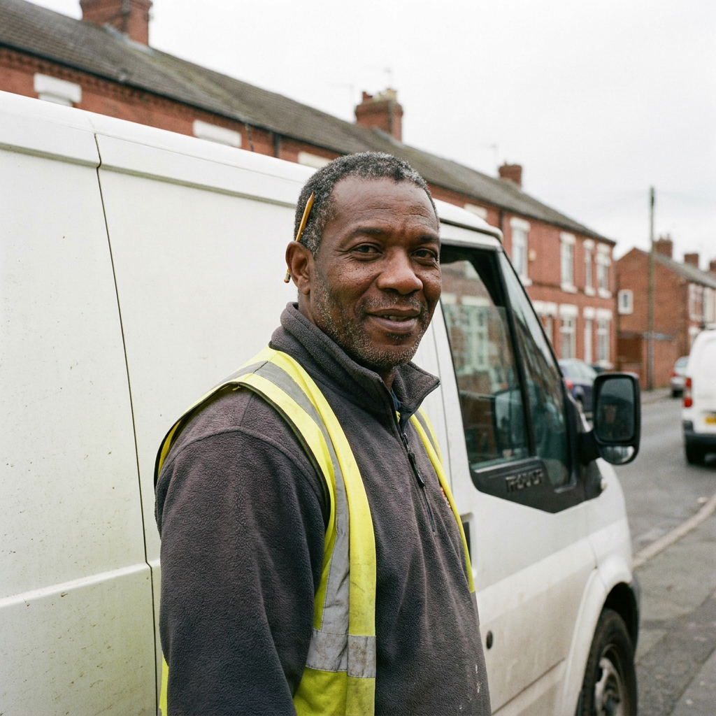 A tradesman in his fifties at work